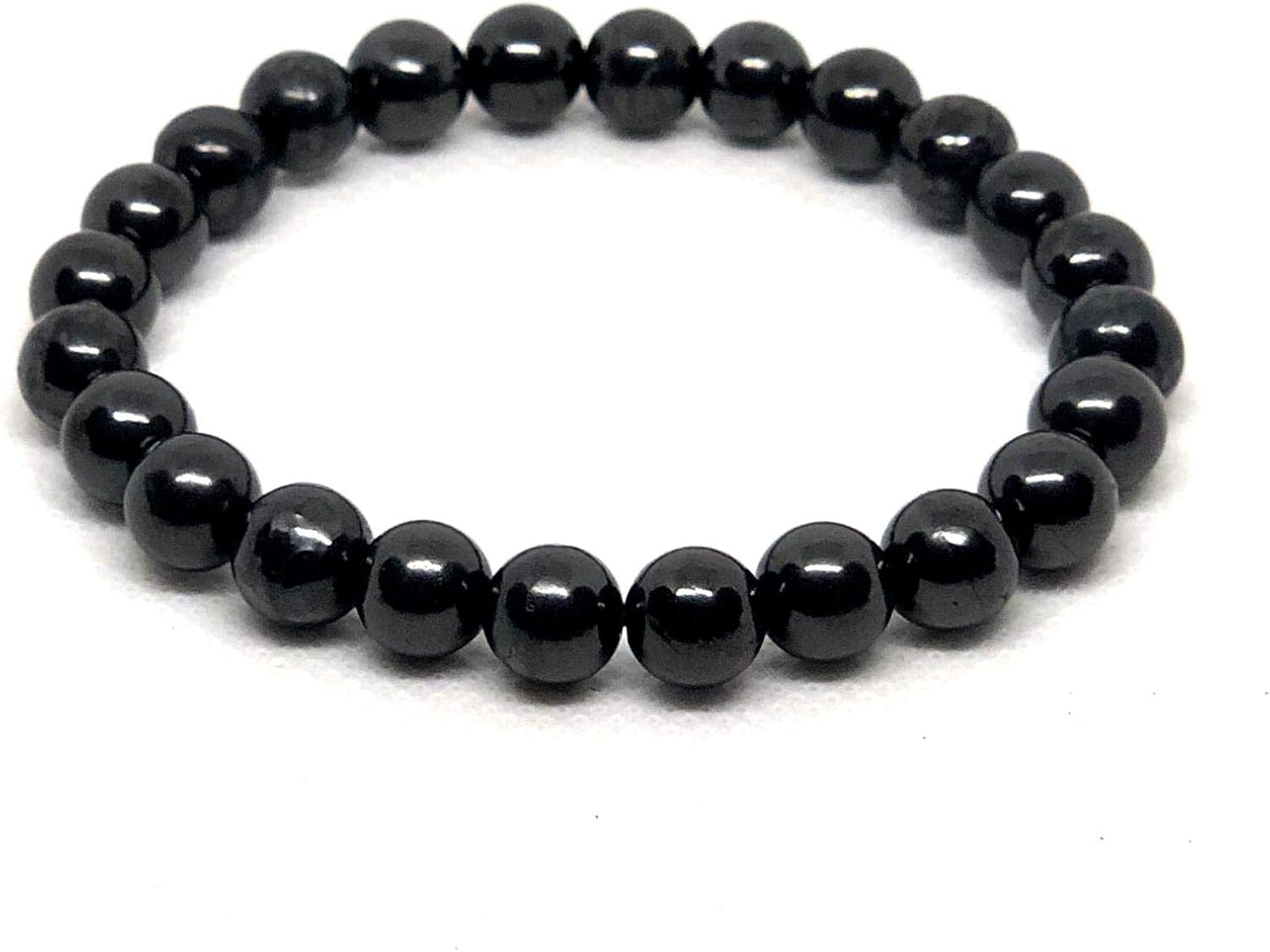 Matte Black Onyx stretchable bracelet for men & women