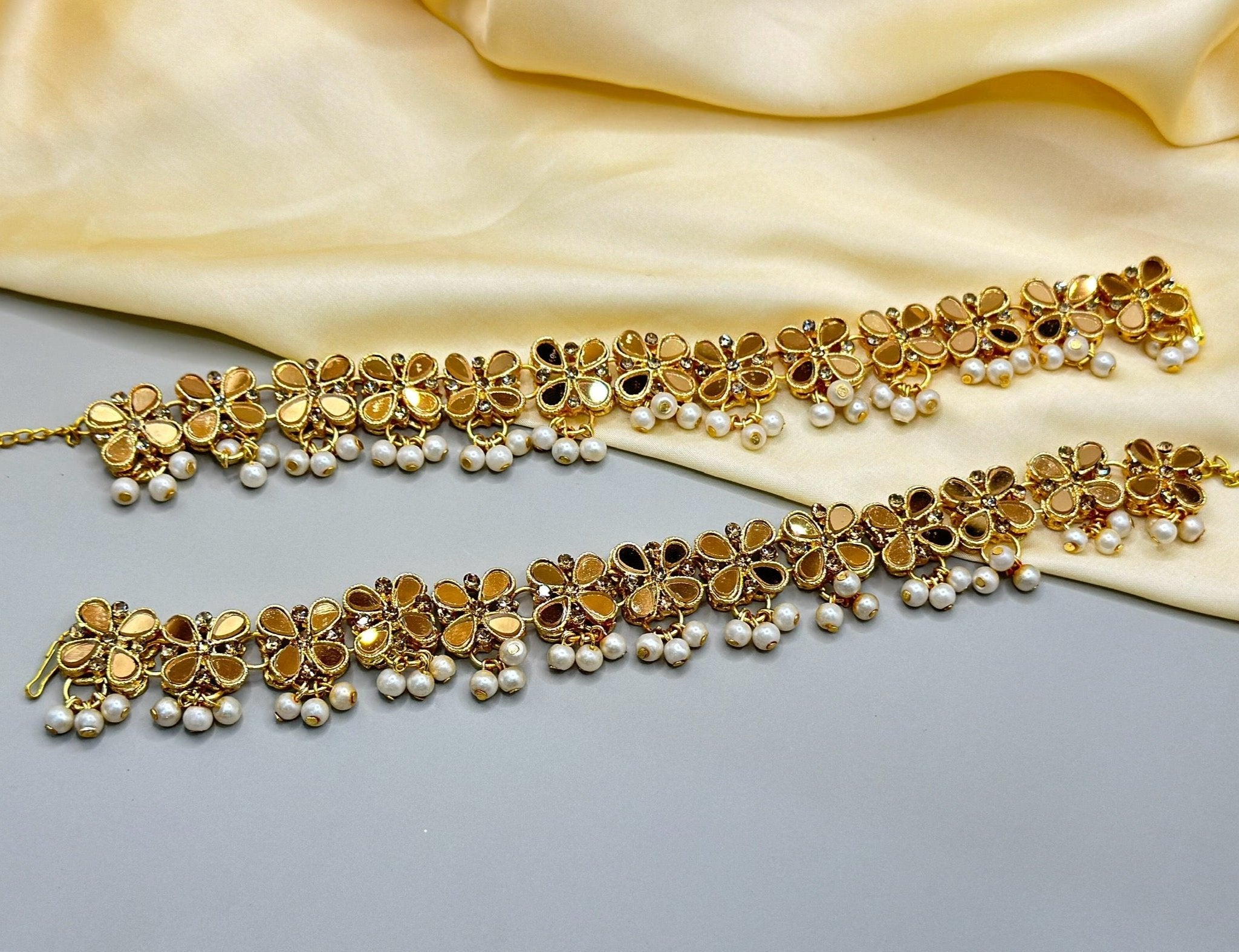 Fancy Beaded Ankelets Silver/Golden Payal For Girls