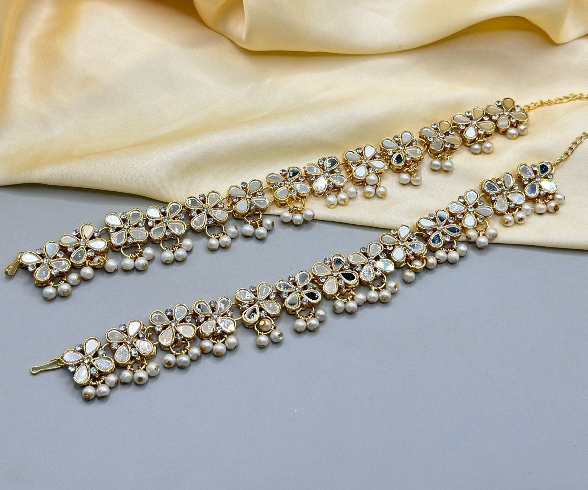 Fancy Beaded Ankelets Silver/Golden Payal For Girls