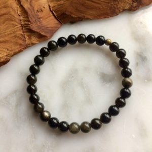 Matte Black Onyx stretchable bracelet for men & women